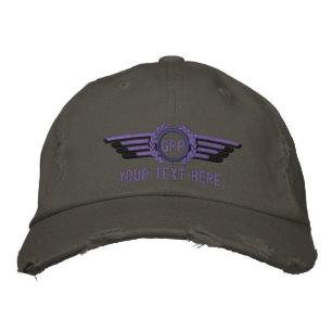Pilotlöcher für personalisierte Monogramm-Fluglaut Bestickte Baseballkappe
