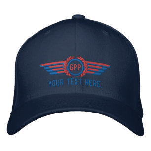 Pilotlöcher für personalisierte Monogramm-Fluglaut Bestickte Kappe