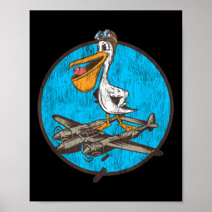 Pilotpflaster für die Wwii P-38 Vete des Zweiten W Poster