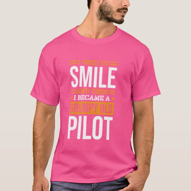 Pilotprogramm, das ich zum Lächeln von Flugzeugdes T-Shirt (Vorderseite)
