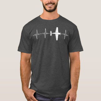 Pilotprogramm für das RC-Flugzeug Herzschlag Funkg T-Shirt