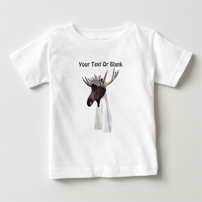 Pilotprogramm für den Flug von Elch Baby T-shirt (Vorderseite)