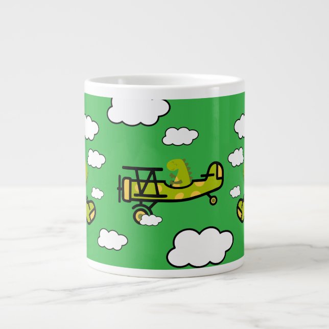 Pilotprogramm für Dinosaurier Kinderzimmer Art Jumbo-Tasse (Vorderseite)