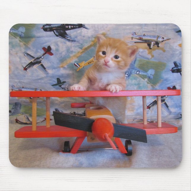 Pilotprogramm für Dolce Airplane - Kitt / Cat Mous Mousepad (Vorne)