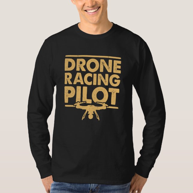 Pilotprogramm für Drohne-Racing-FPV-Multicopter-Dr T-Shirt (Vorderseite)