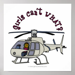 Pilotprogramm für Dunkelhubschrauber Poster