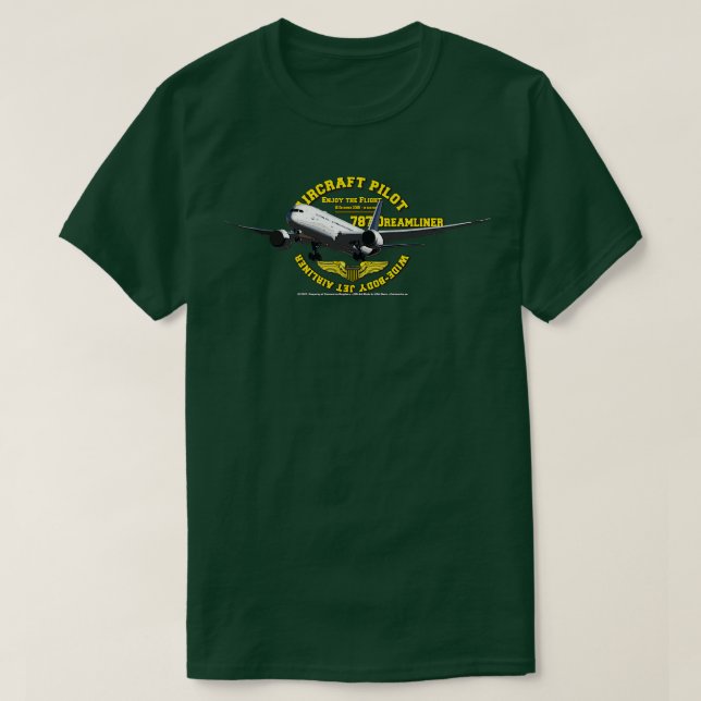 Pilotprogramm für ein Dreamliner 787 T-Shirt (Design vorne)