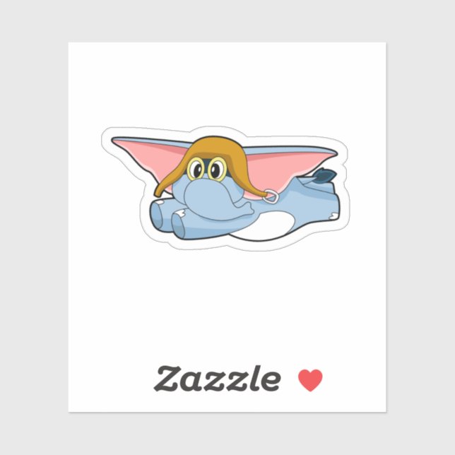 Pilotprogramm für Elefanten Aufkleber (Blatt)