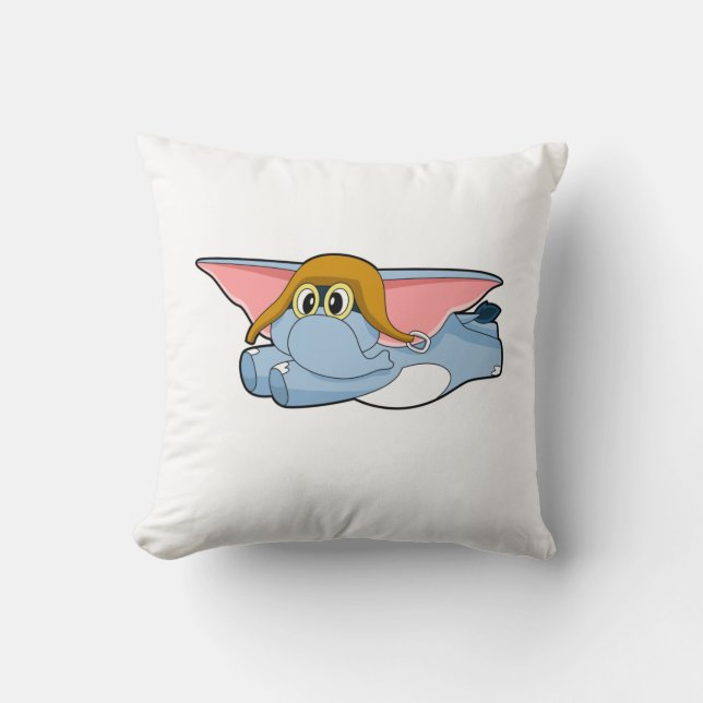 Pilotprogramm für Elefanten Kissen (Vorderseite)