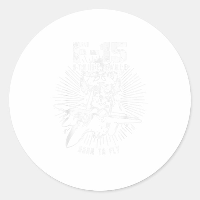 Pilotprogramm für F15-Strike-Adler-Jet-Kampfjets Runder Aufkleber (Vorderseite)