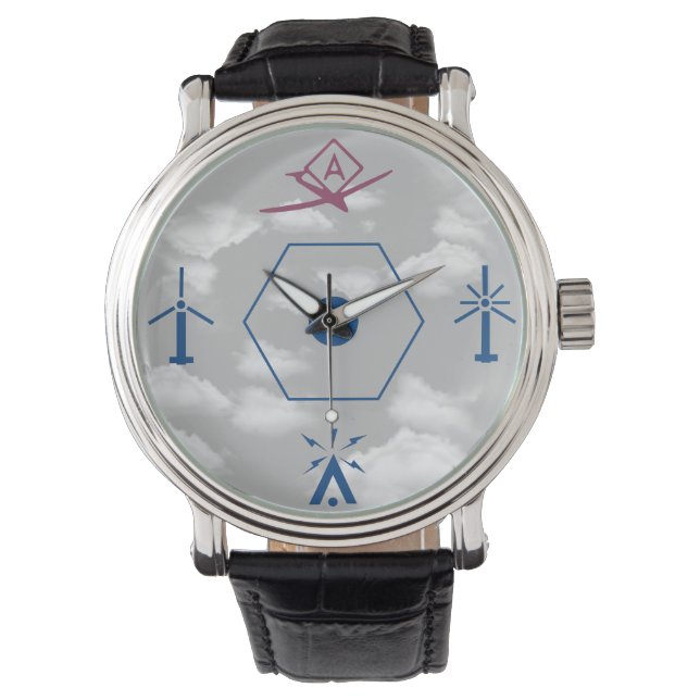 Pilotprogramm für Flugsymbolen Armbanduhr (Vorderseite)