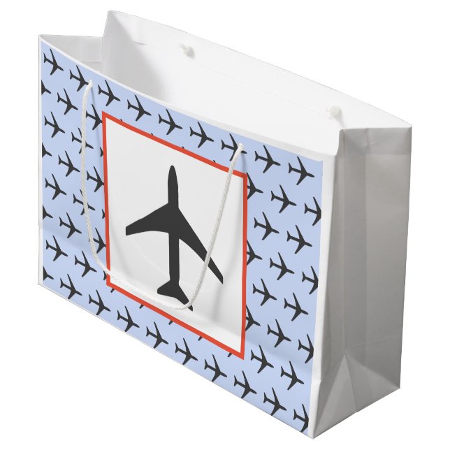 Pilotprogramm für Flugzeug-Luftfahrzeuge Große Geschenktüte (Vorderseite Schrägansicht)