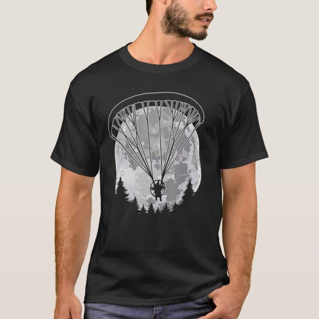 Pilotprogramm für Gleitschirmflieger mit Vollmonda T-Shirt (Vorderseite)