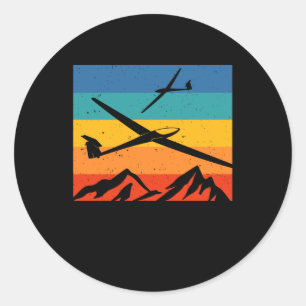 Pilotprogramm für Gleitschirmflieger Runder Aufkleber