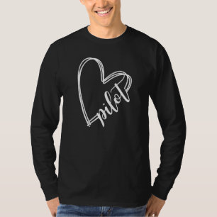 Pilotprogramm für Herz-Aviator-Outfit-Ehefrau Girl T-Shirt