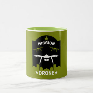 Pilotprogramm für Hobby Drone Zweifarbige Tasse