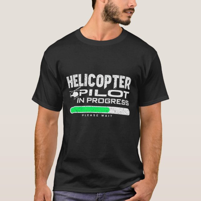 Pilotprogramm für Hubschrauber in Arbeit T-Shirt (Vorderseite)