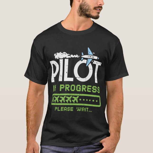 Pilotprogramm für künftiges Pilotflugzeug T-Shirt (Vorderseite)