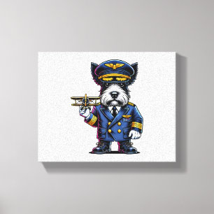 Pilotprogramm für schottische Terrier Leinwanddruck