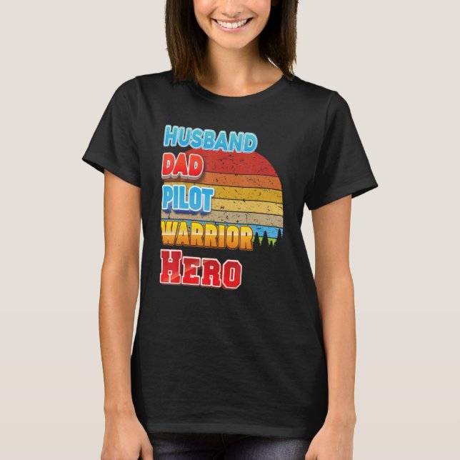 Pilotprogramm für Vater von Ehemännern - Helden-Va T-Shirt (Vorderseite)