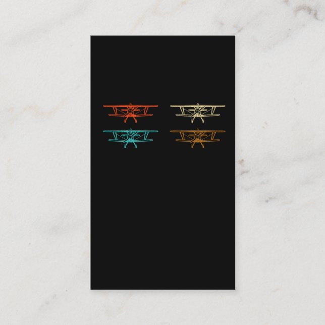 Pilotprogramm für Vintage Propellerflugzeuge Visitenkarte (Vorderseite)