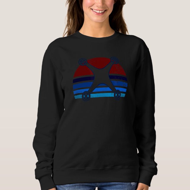 Pilotprogramm für Vintage Retro-Sonnenschutztromme Sweatshirt (Vorderseite)