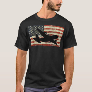 Pilotprogramm für Vintages militärisches Flugzeug T-Shirt