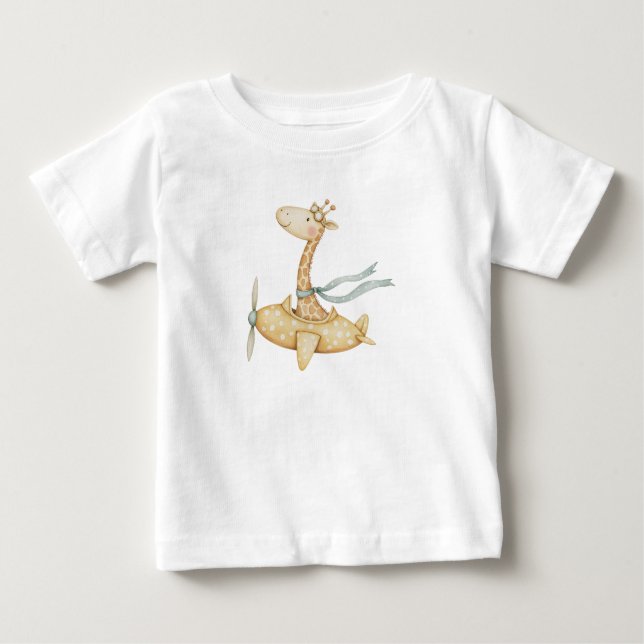 Pilotprogramm für WasserfarbenGiraffen Baby T-shirt (Vorderseite)