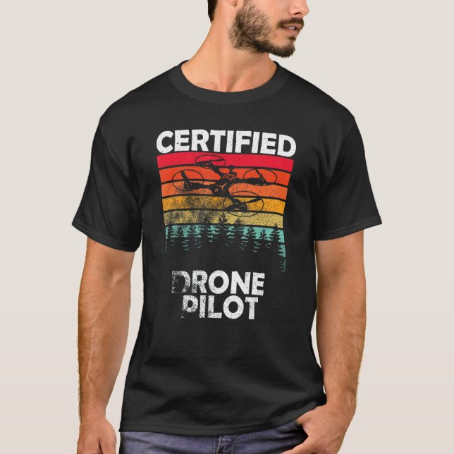 Pilotprogramm für zertifizierte Drohne FPV Drone F T-Shirt (Vorderseite)