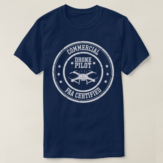 Pilotprogramm für zertifizierte Kommerzielle Drohn T-Shirt (Design vorne)