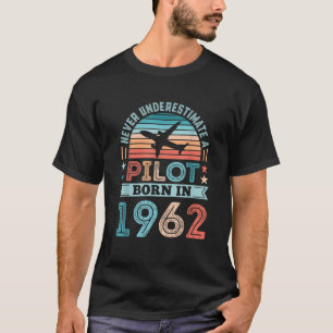 Pilotprogramm geboren im Jahr 1962 60. Geburtstags T-Shirt
