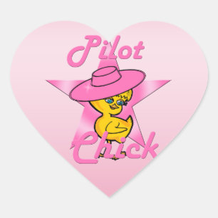 Pilotprogramm Nummer 8 Herz-Aufkleber