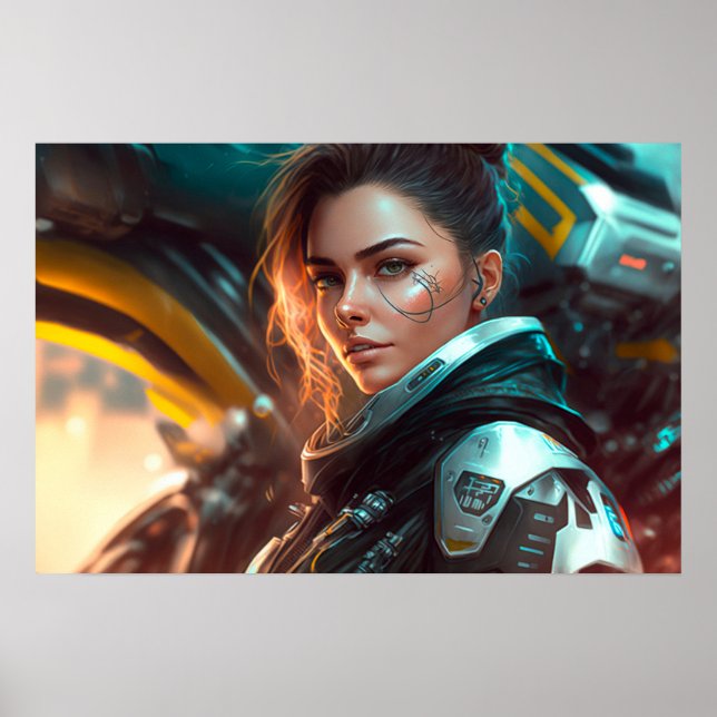 Pilotprojekt für Frauen in einer Stadt des zukünft Poster (Vorne)