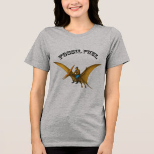 Pilotreise auf einem fliegenden Pterosaurier Dinos Tri-Blend Shirt
