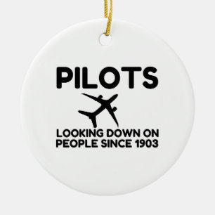 Pilots Keramik Ornament