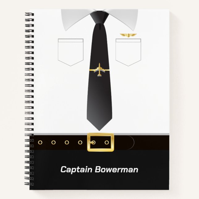 Pilots Uniform Personalised Notizbuch (Vorderseite)