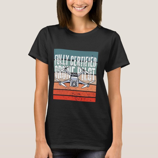 Pilotsenflug mit Drone-Technologie T-Shirt (Vorderseite)