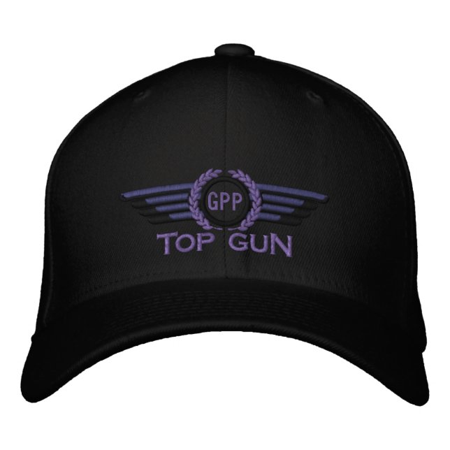 Pilotwings für Ihre Star Monogram Aviation Laurels Bestickte Baseballkappe (Vorderseite)