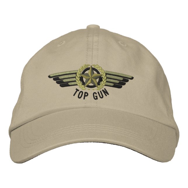 Pilotwings von Great Aviation Star Laurels Bestickte Baseballkappe (Vorderseite)