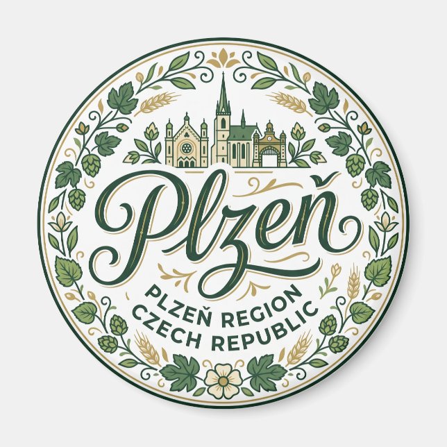 Pilsen Tschechien Magnet (Vorne)