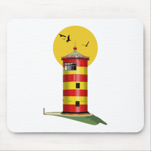 Pilsum Lighthouse Deutschland Mousepad