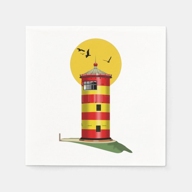 Pilsum Lighthouse Deutschland Serviette (Vorderseite)