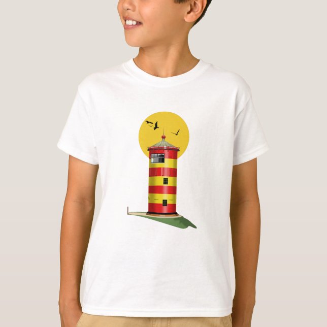 Pilsum Lighthouse Deutschland T-Shirt (Vorderseite)
