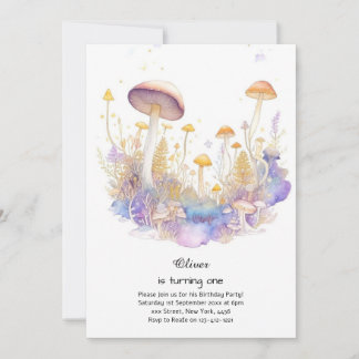 Pilz 1. Geburtstag Einladung