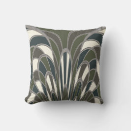 Pilz Abstrakt - Art Déco - Moss Kissen