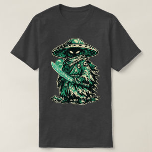 Pilz-Alien-Ronin – Vintage-Weltraumwanderer  T-Shirt