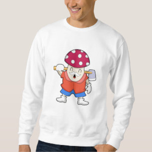Pilz als Bauer mit Axt Sweatshirt