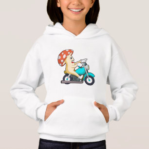 Pilz als Fahrrad mit Motorrad Hoodie