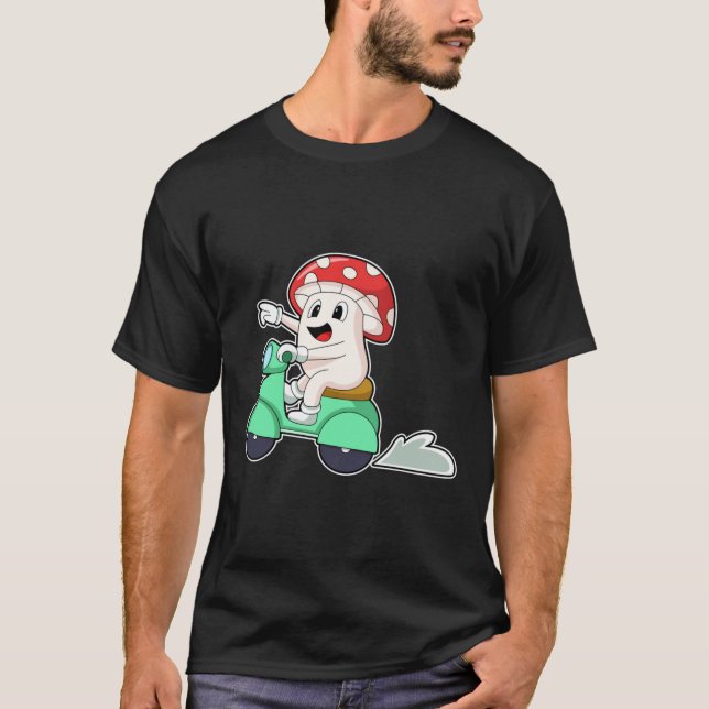 Pilz als Fahrrad mit Scooter.PNG T-Shirt (Vorderseite)