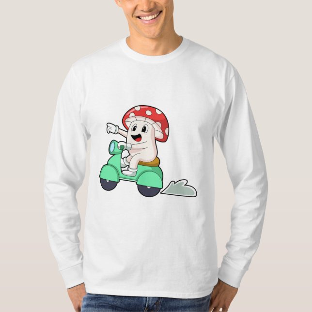 Pilz als Fahrrad mit Scooter.PNG T-Shirt (Vorderseite)